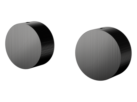 Maple Round 1/4 Turn Wall Top Assemblies Gun Metal