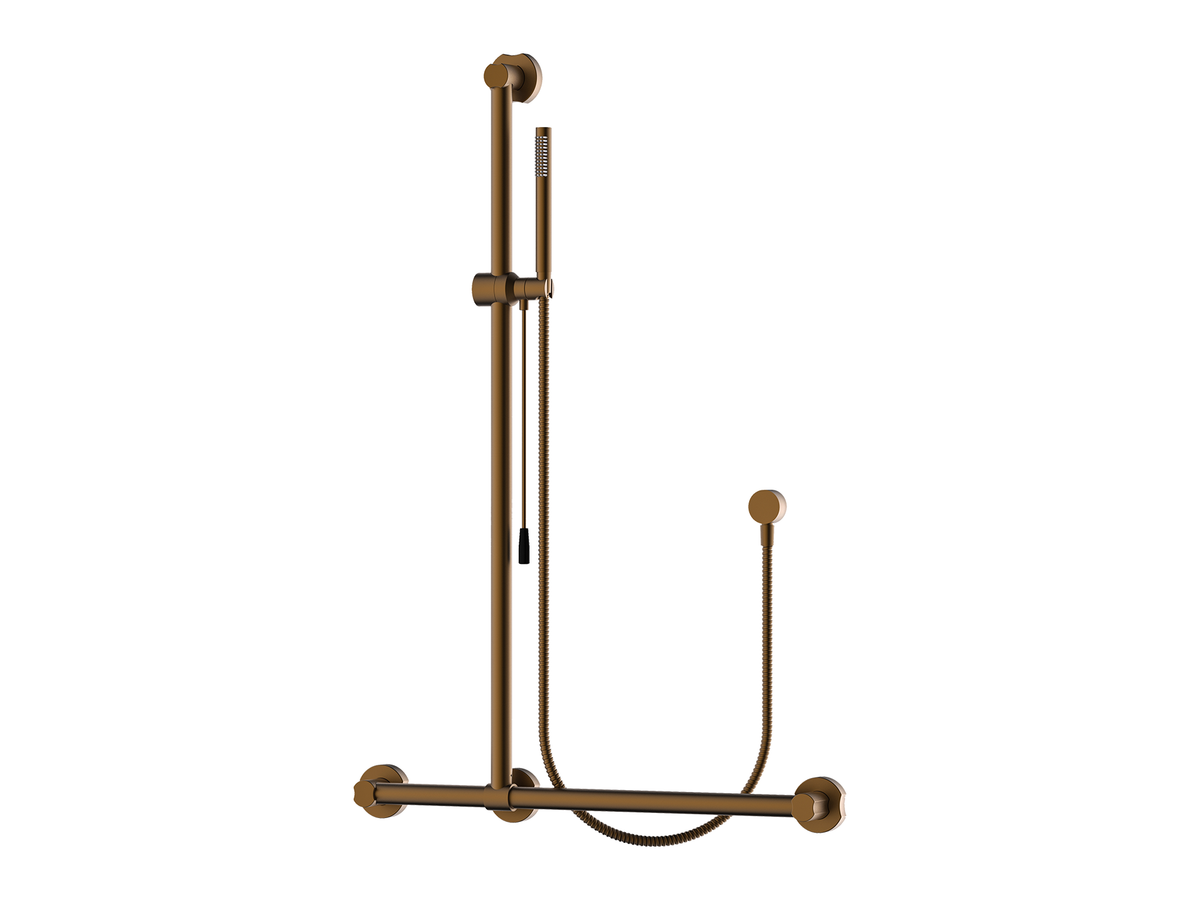 Poppy 32mm Care T-Bar Grab Rail & Shower Set