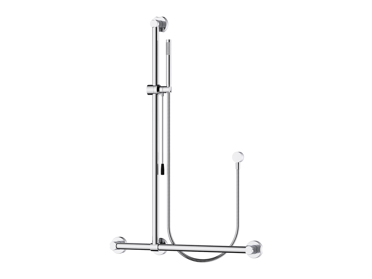 Poppy 32mm Care T-Bar Grab Rail & Shower Set