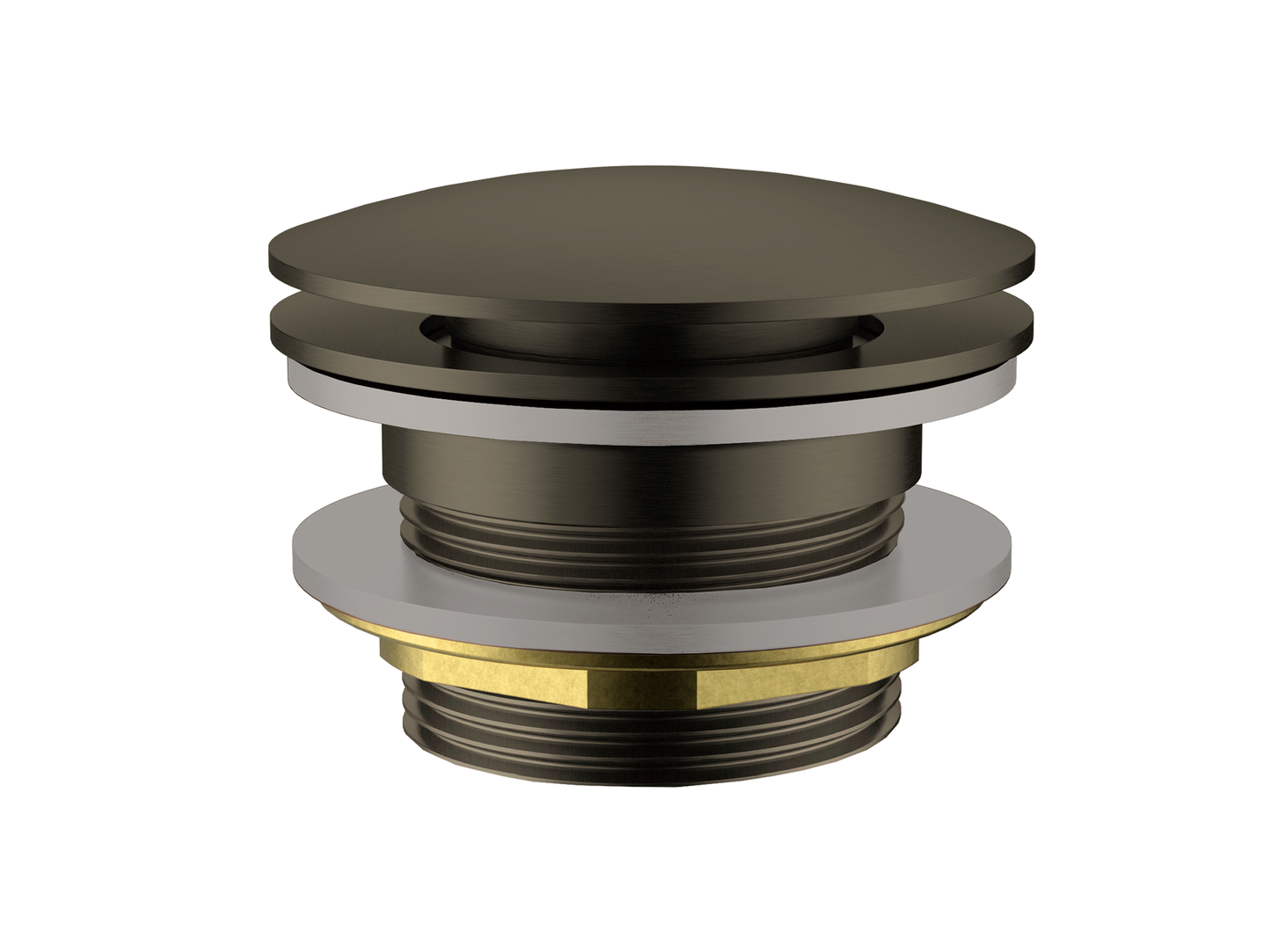 40mm Bath Pop-Up No Overflow Mushroom Waste Vintage Brass