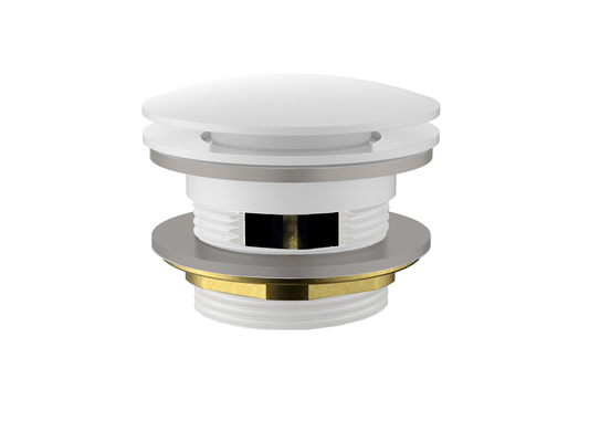 40mm Bath Pop-Up Overflow Mushroom Waste Gloss White