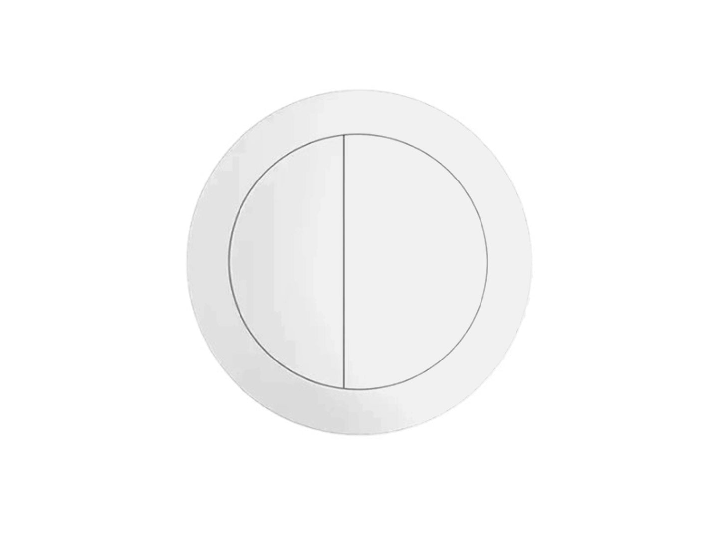 Round Dual Flush Cistern Button Matte White