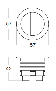 Round Dual Flush Cistern Button Matte White