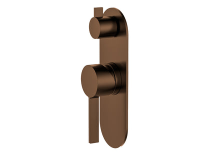 Sakura Wall Diverter Shower/Bath Mixer Brushed Copper