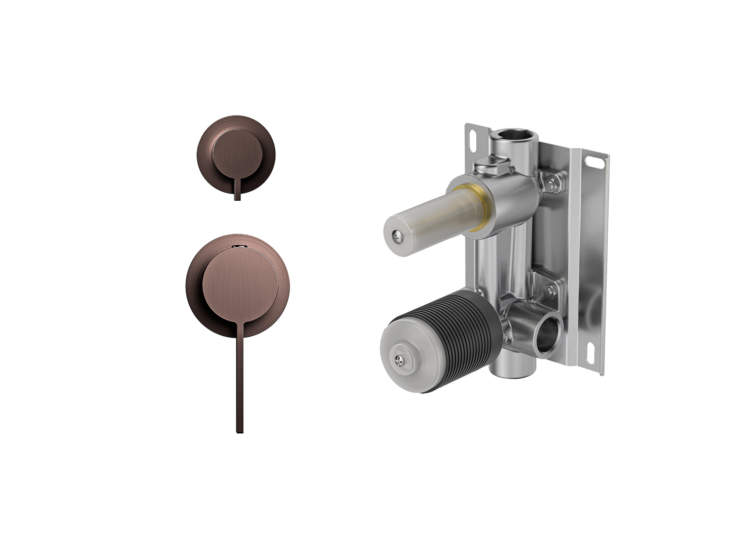 Sakura Wall Shower/Bath Diverter Mixer - Separate Plates