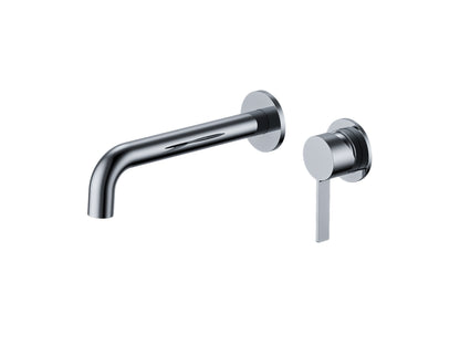 Sakura Wall Basin/Bath Mixer Chrome