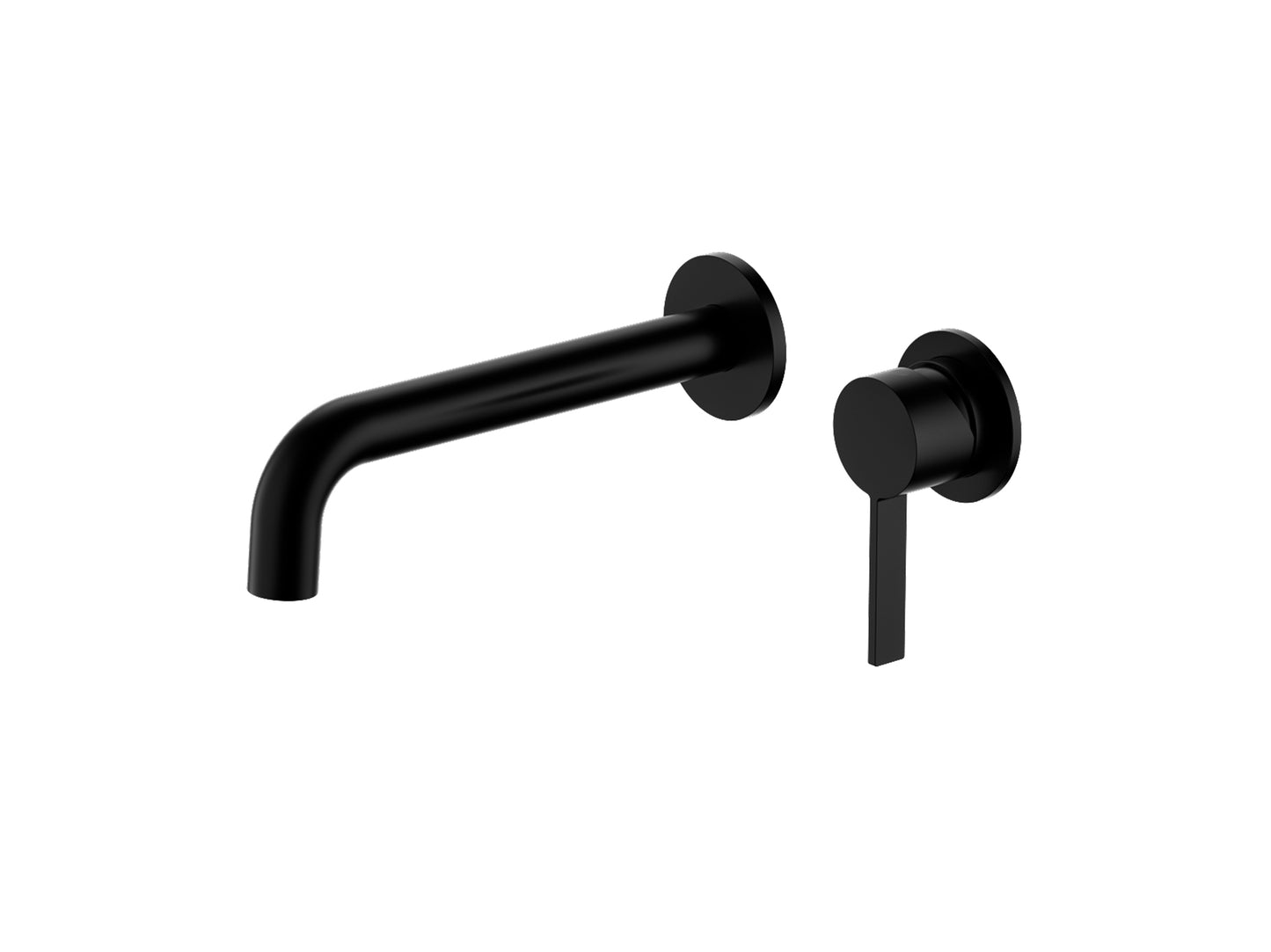 Sakura Wall Basin/Bath Mixer Matte Black