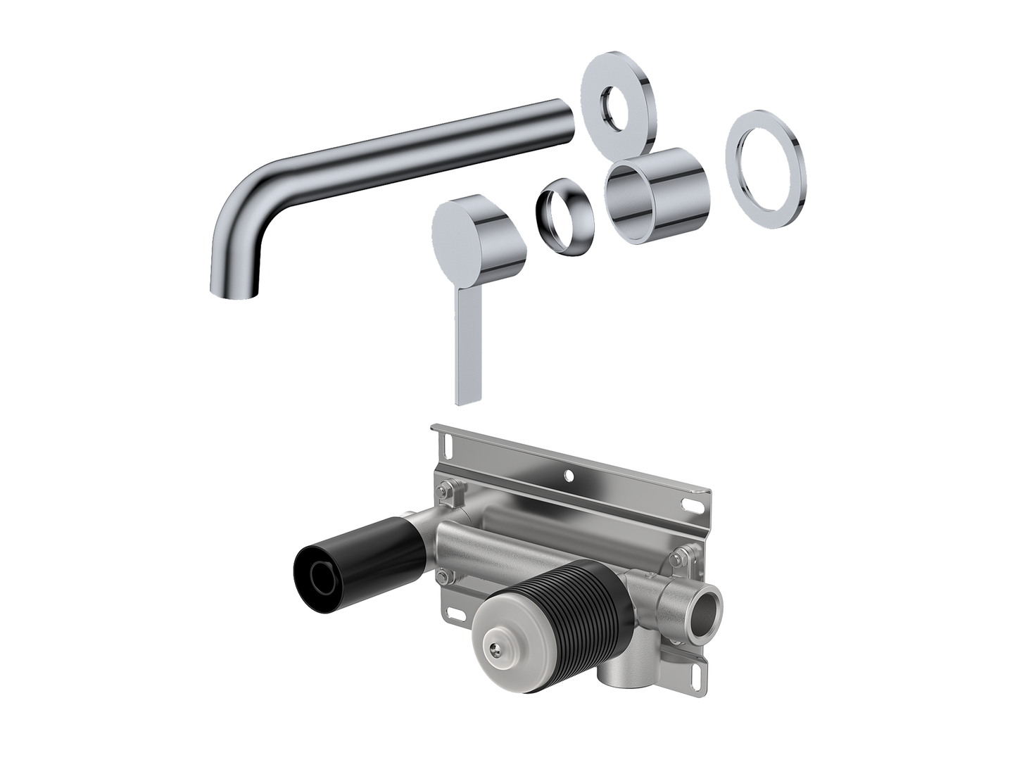Sakura Wall Basin/Bath Mixer