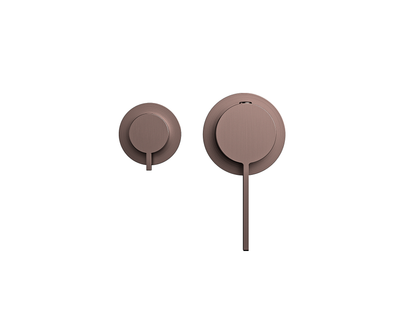 Sakura Horizontal Wall Diverter Shower/Bath Mixer Separate Plates Antique Copper