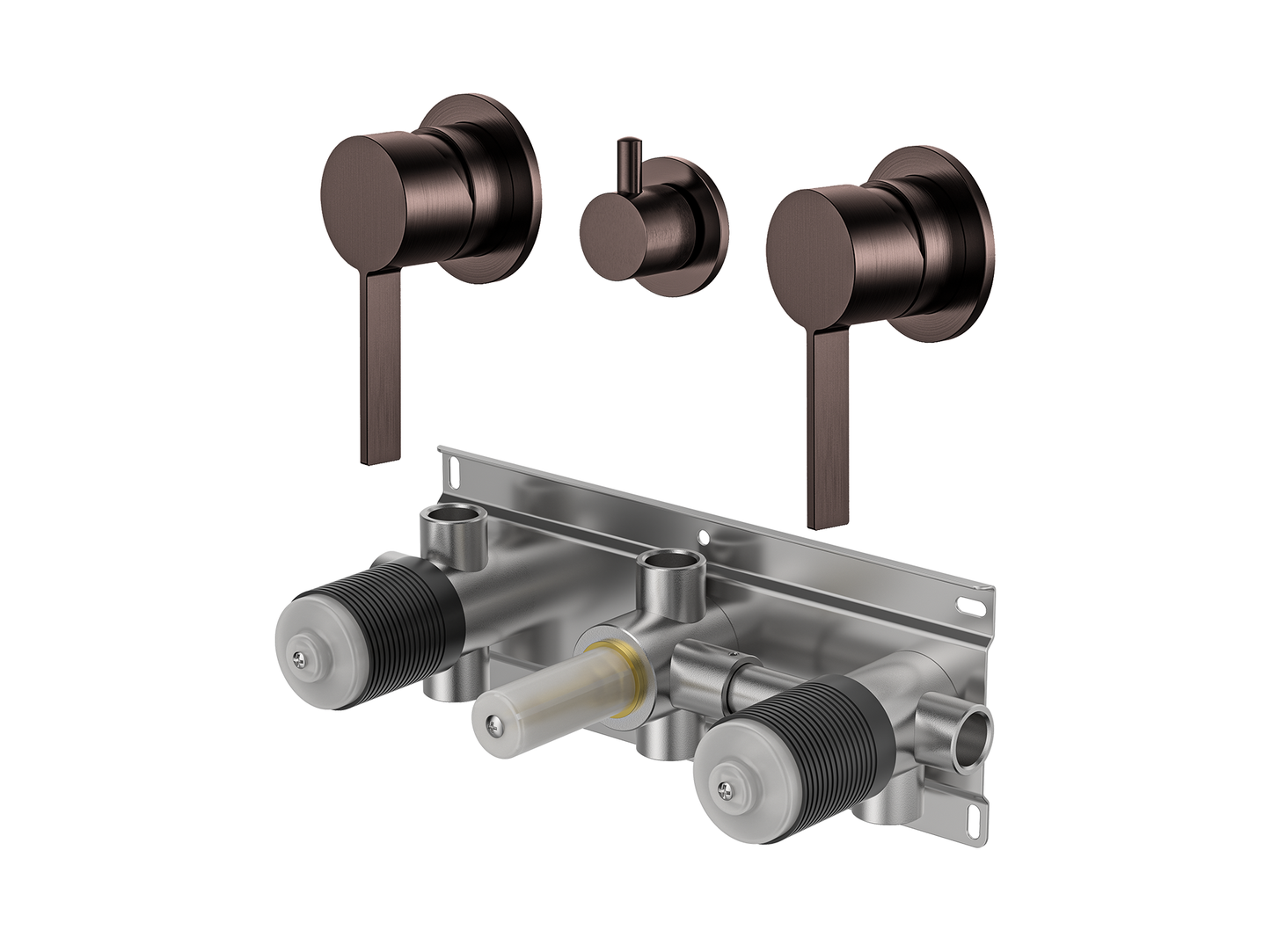 Sakura Twin Shower / Bath Mixer with Centre Diverter