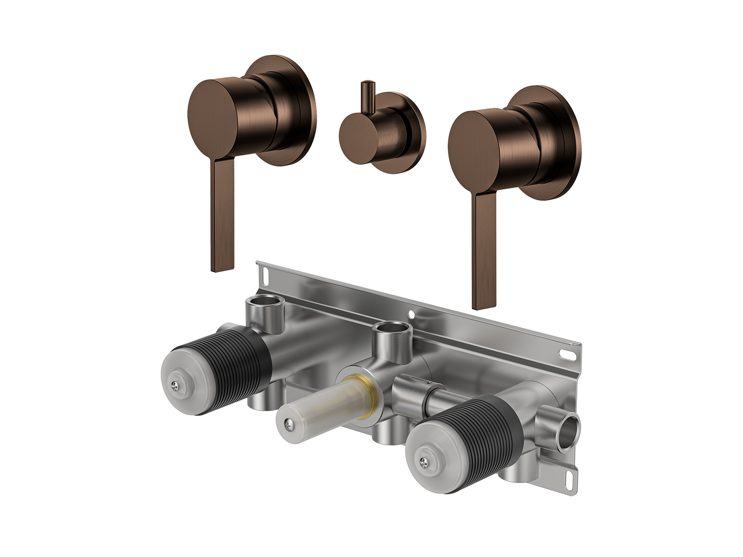 Sakura Twin Shower / Bath Mixer with Centre Diverter