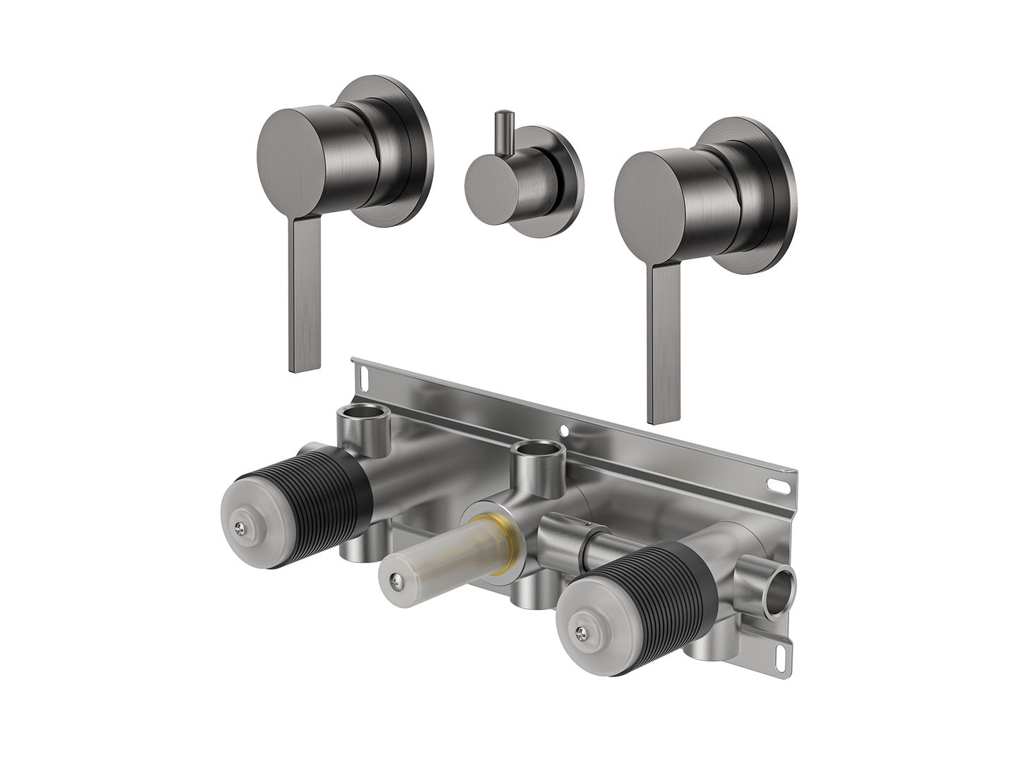 Sakura Twin Shower / Bath Mixer with Centre Diverter