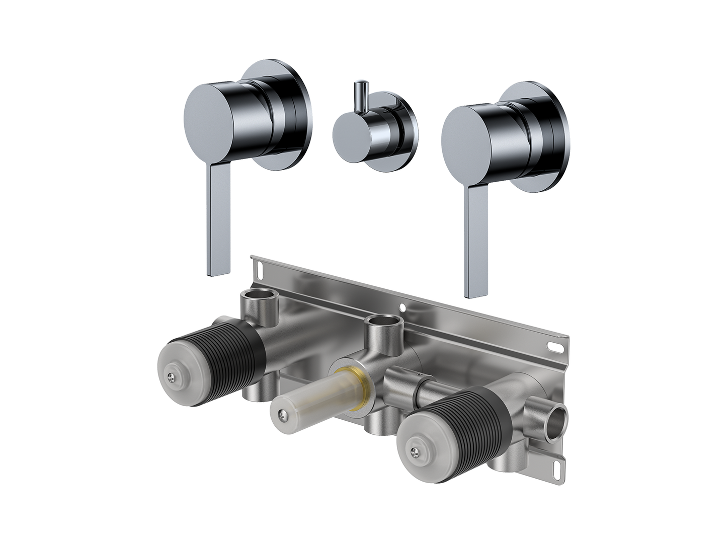 Sakura Twin Shower / Bath Mixer with Centre Diverter