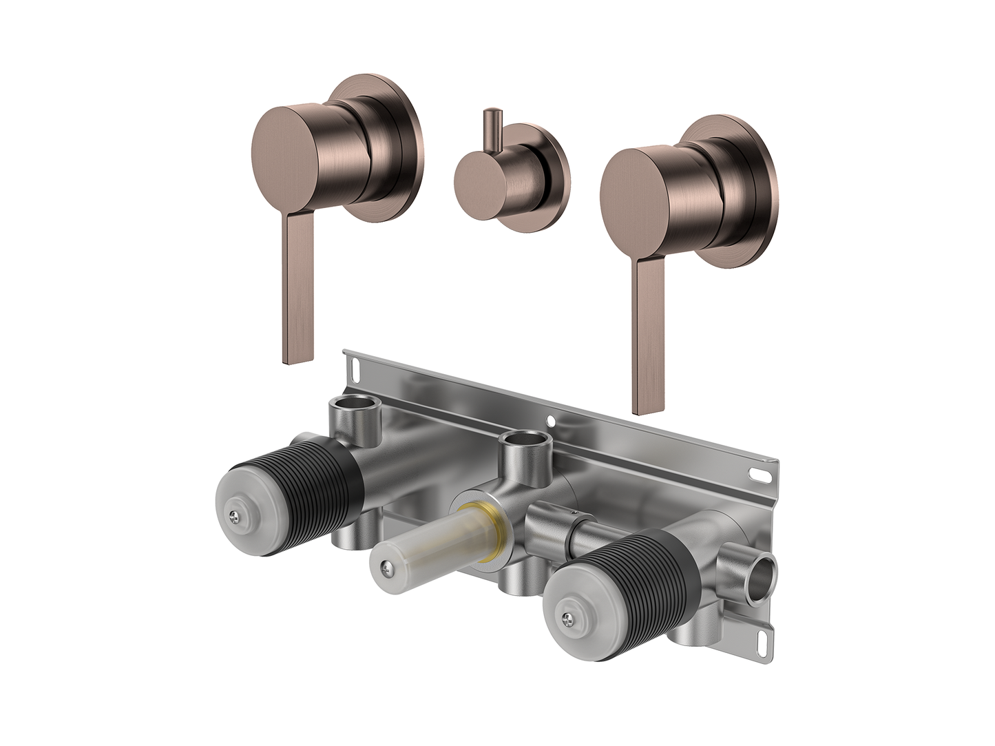 Sakura Twin Shower / Bath Mixer with Centre Diverter