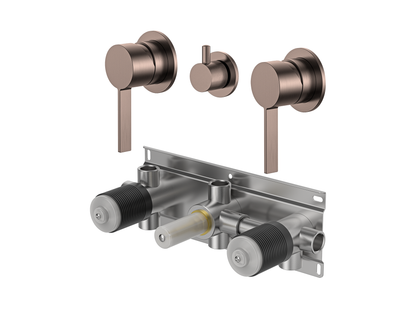 Sakura Twin Shower / Bath Mixer with Centre Diverter