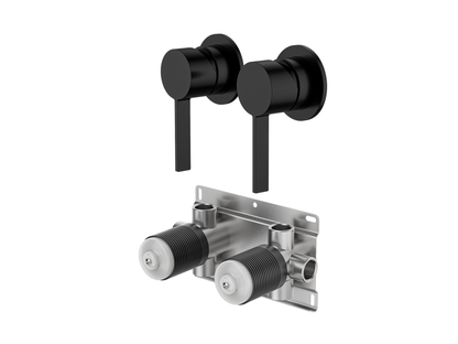 Sakura Twin Wall Shower/Bath Mixer - Separate Plates