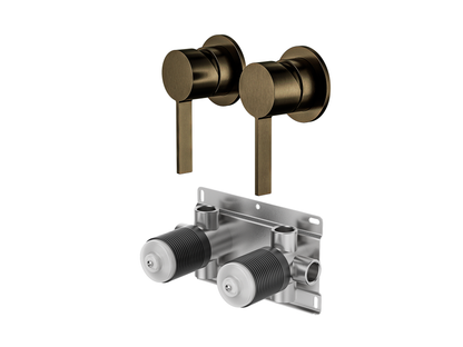 Sakura Twin Wall Shower/Bath Mixer - Separate Plates