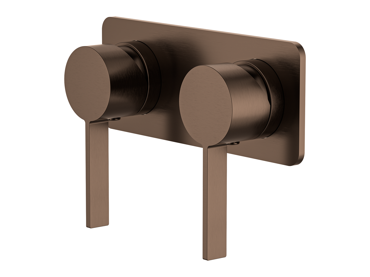 Sakura Twin Wall Shower/Bath Mixer - Square Plate