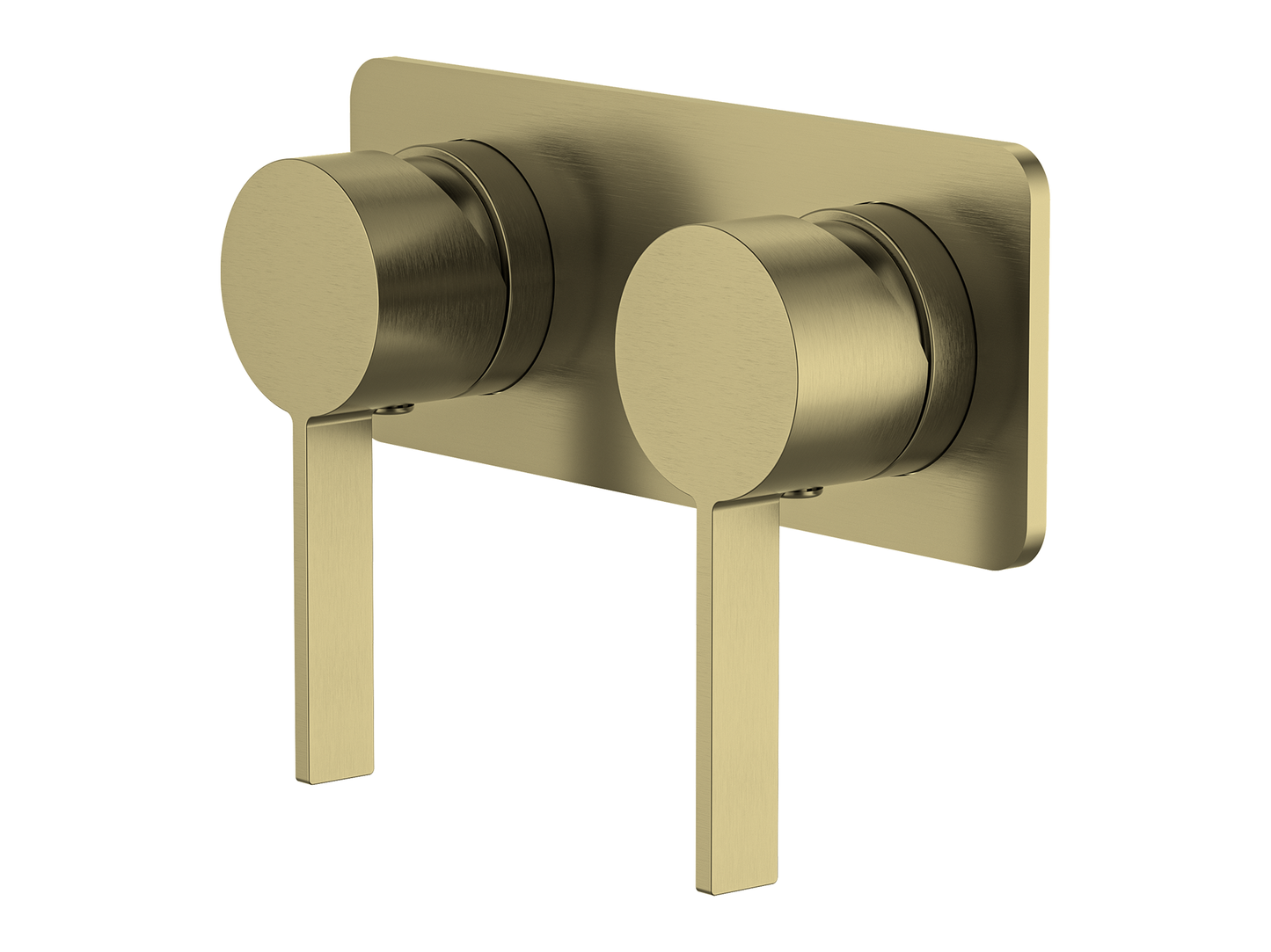 Sakura Twin Wall Shower/Bath Mixer - Square Plate