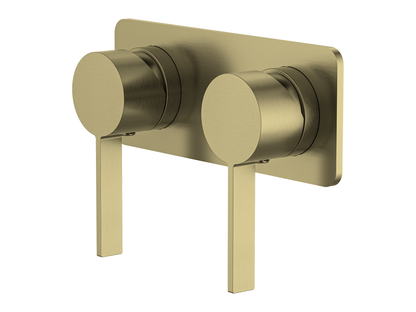 Sakura Twin Wall Shower/Bath Mixer - Square Plate