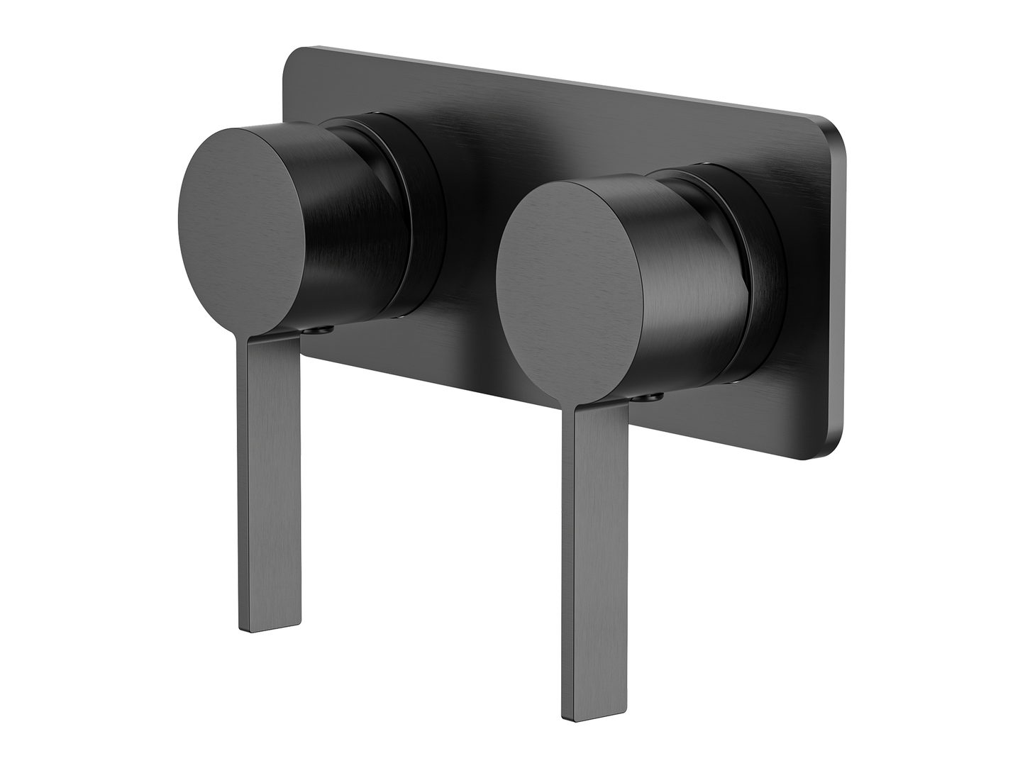 Sakura Twin Wall Shower/Bath Mixer - Square Plate