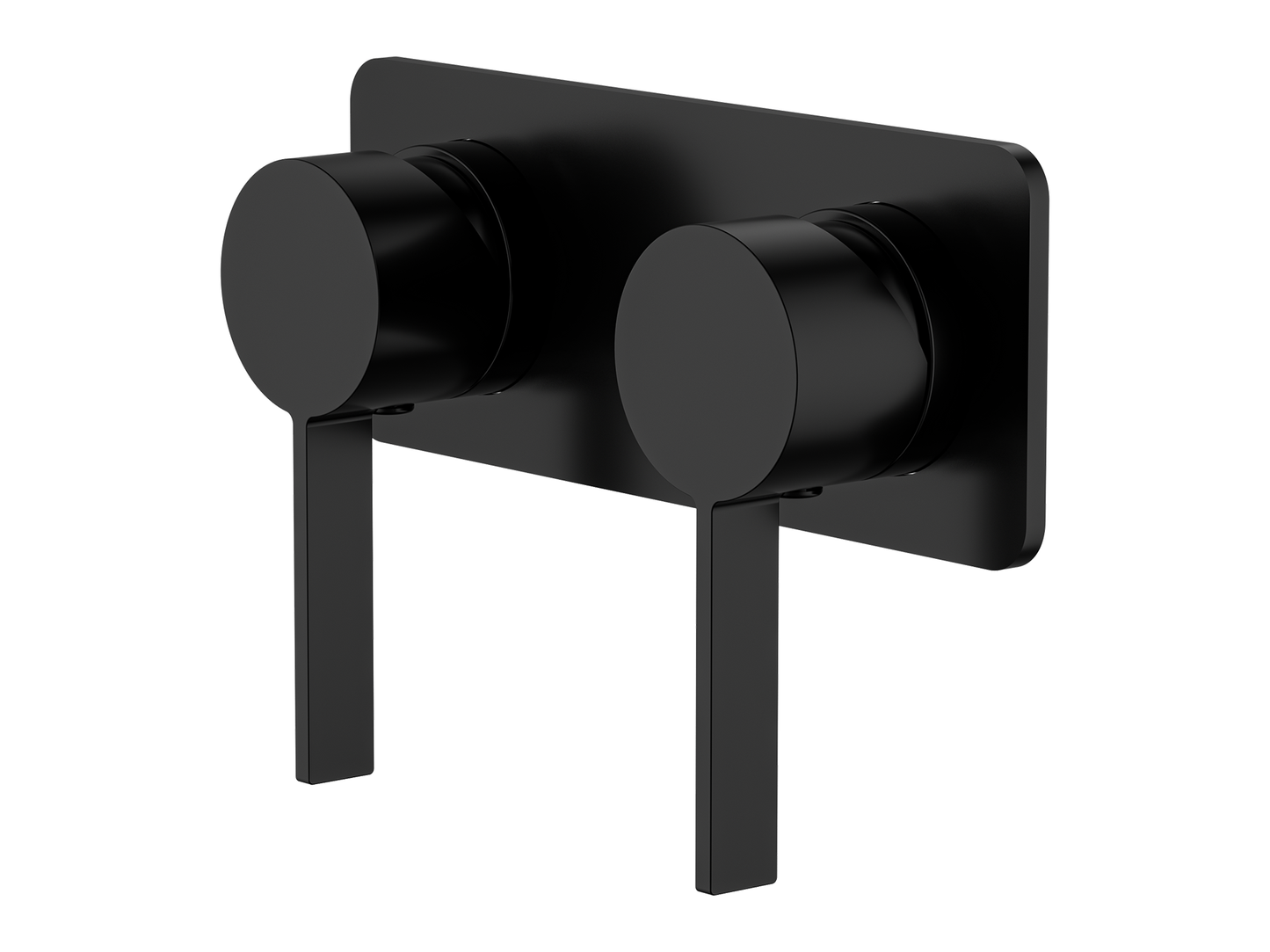 Sakura Twin Wall Shower/Bath Mixer - Square Plate