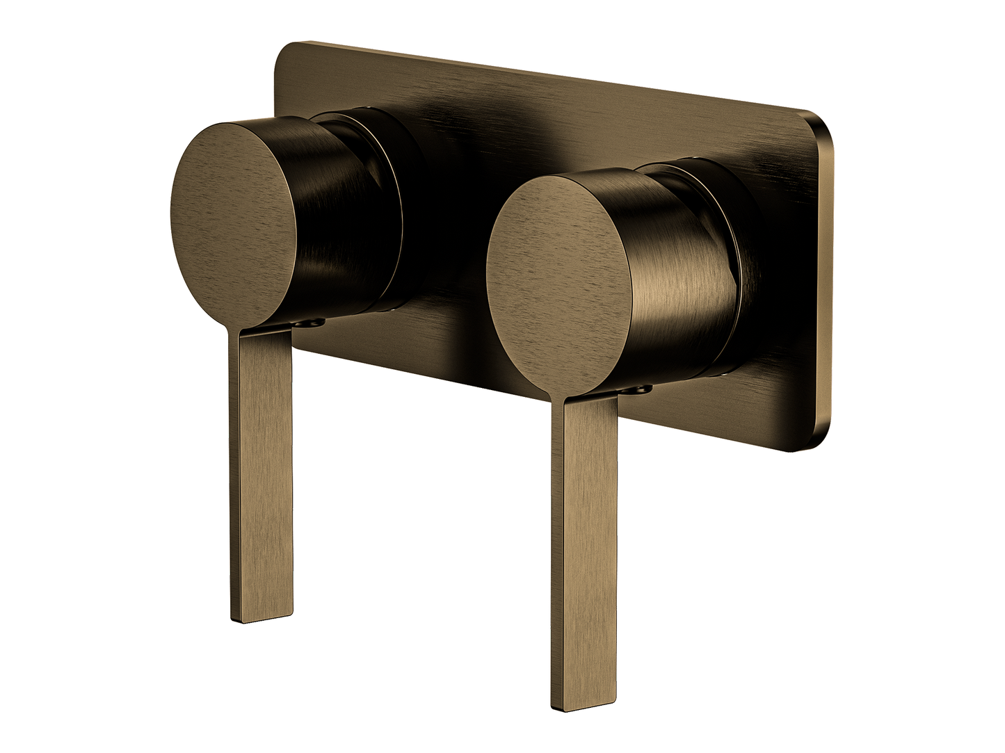 Sakura Twin Wall Shower/Bath Mixer - Square Plate