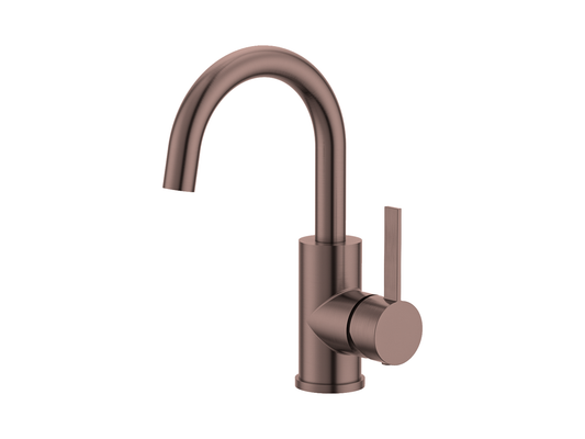 Sakura Gooseneck Basin Mixer Antique Copper