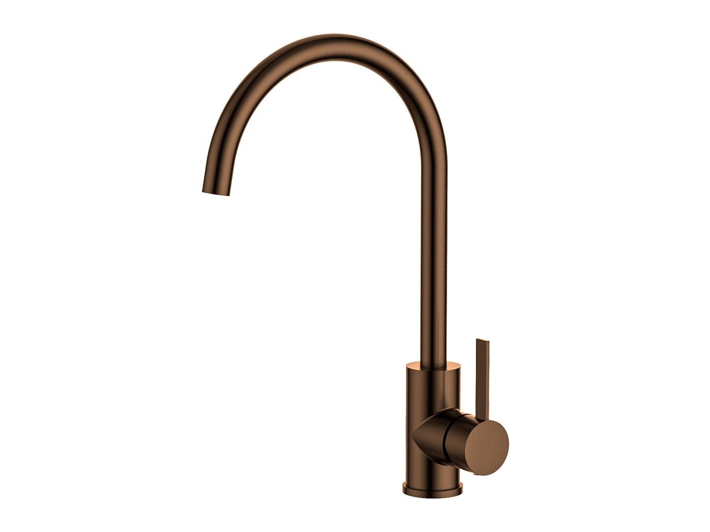 Sakura Gooseneck Sink Mixer Brushed Copper