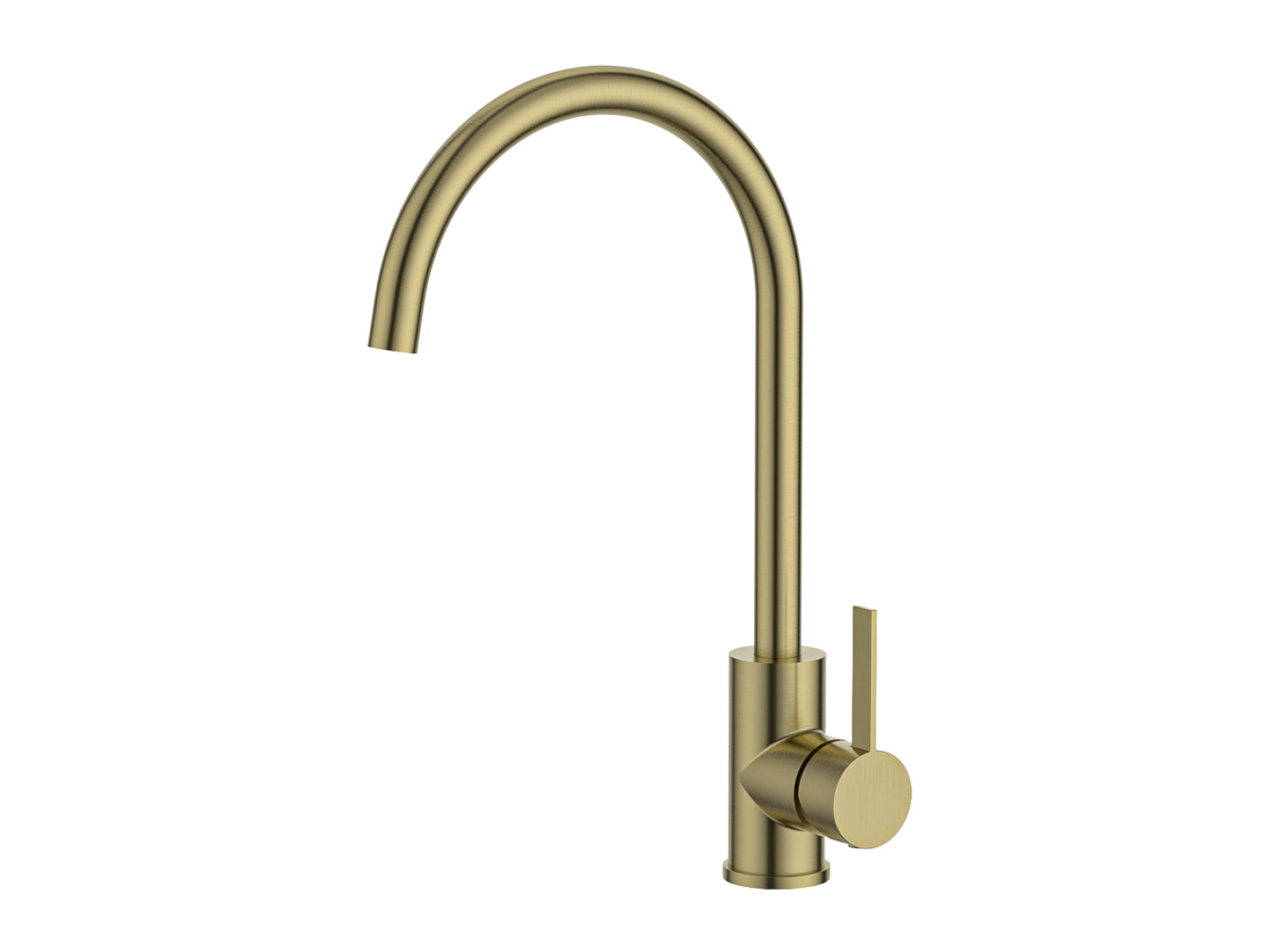 Sakura Gooseneck Sink Mixer Brushed Gold