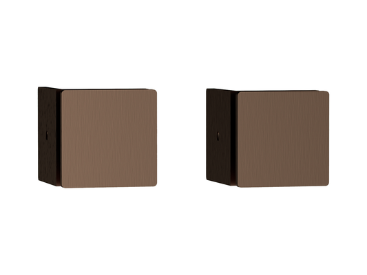 90 Degree Glass to Wall Shower Screen Brackets Brushed Copper