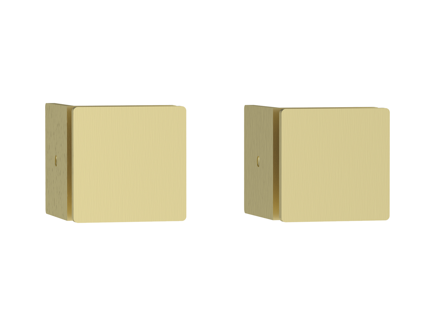 90 Degree Glass to Wall Shower Screen Brackets Brushed Gold