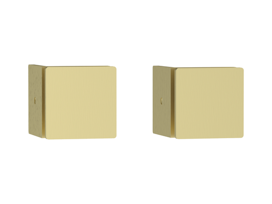 90 Degree Glass to Wall Shower Screen Brackets Brushed Gold