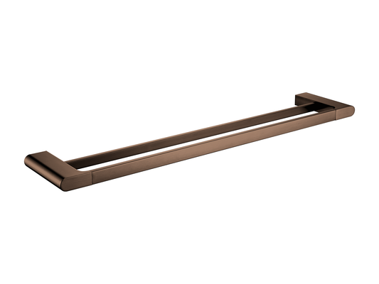 Sequoia 800mm Double Towel Rail Brushed Copper