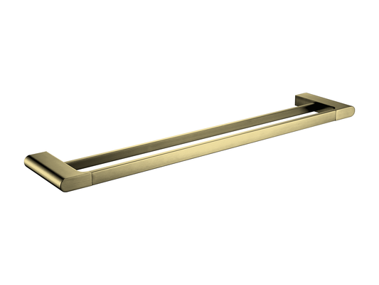 Sequoia 800mm Double Towel Rail Brushed Gold