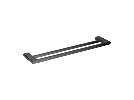 Sequoia 800mm Double Towel Rail Matte Black