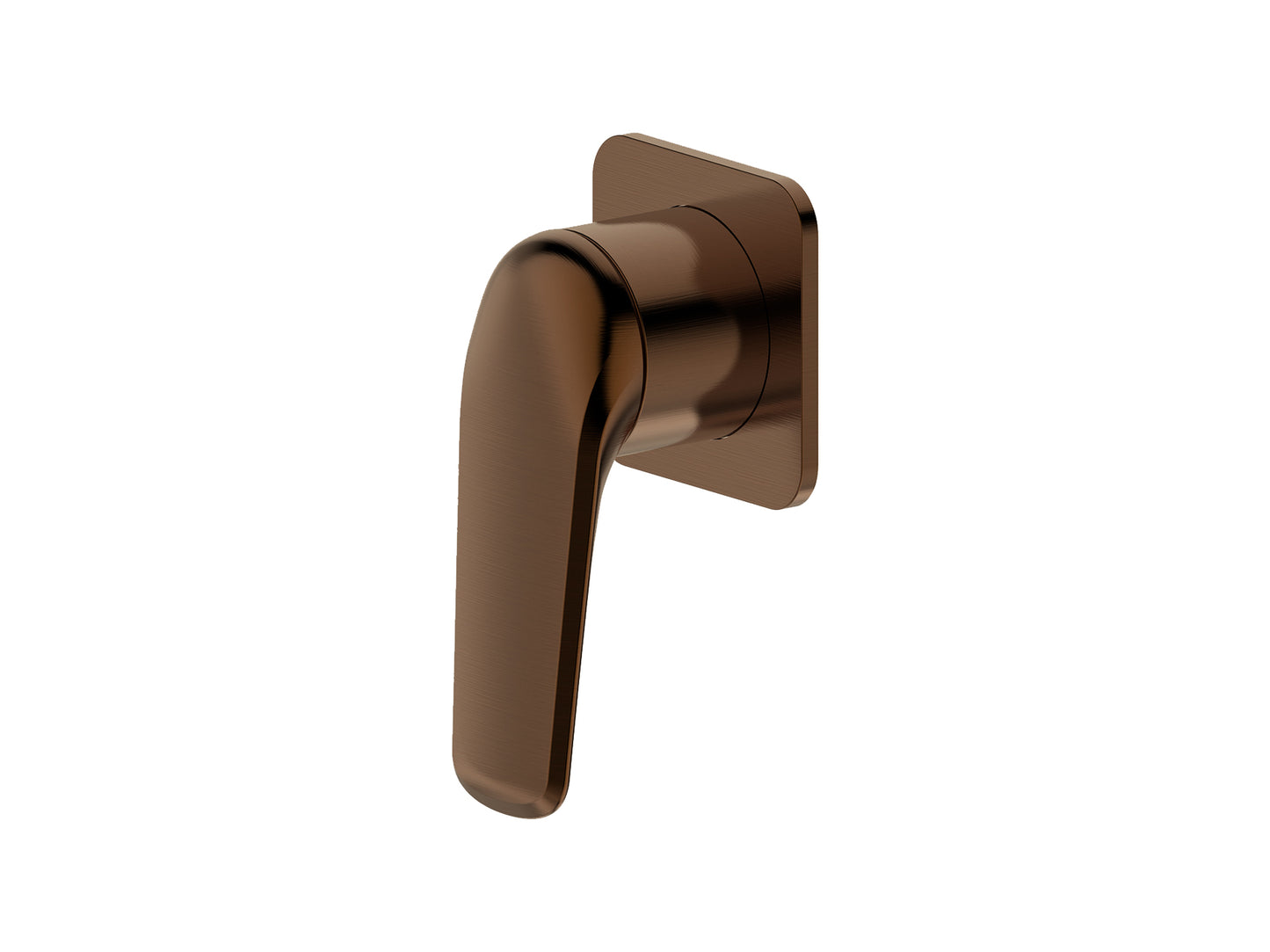 Sequoia Wall Shower / Bath Mixer Brushed Copper Square Plate