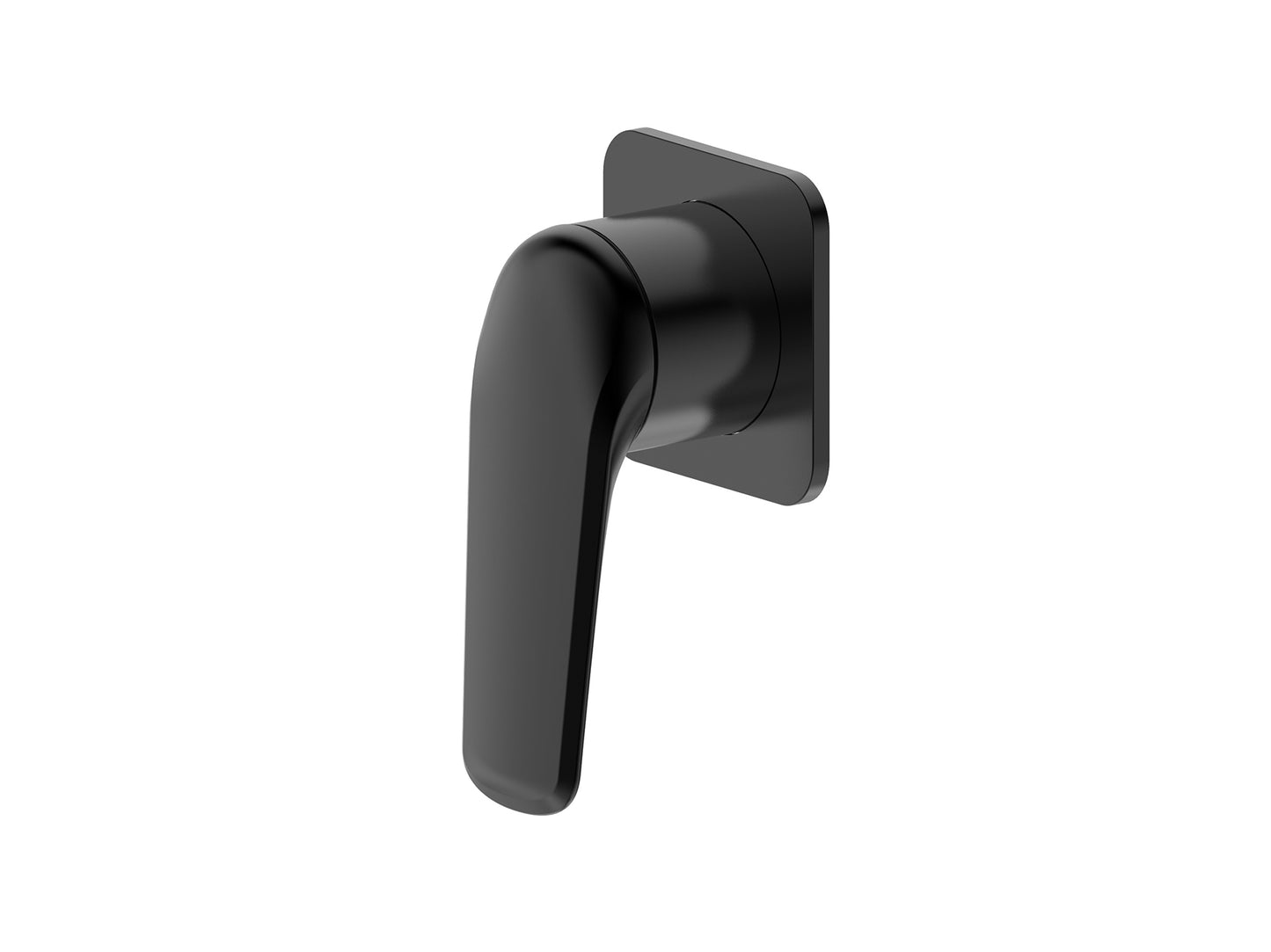 Sequoia Wall Shower / Bath Mixer Matte Black Square Plate