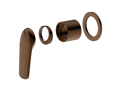 Sequoia Wall Shower / Bath Mixer Brushed Copper Round Plate