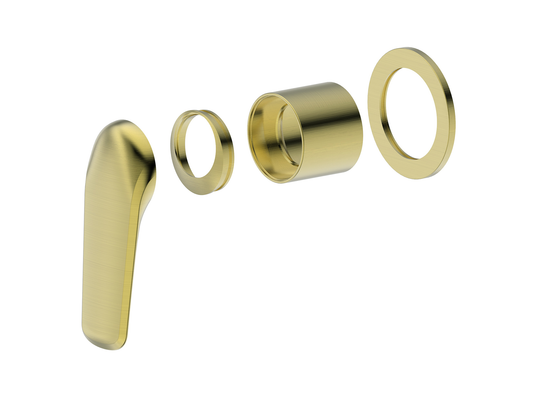 Sequoia Wall Shower / Bath Mixer Brushed Gold Round Plate