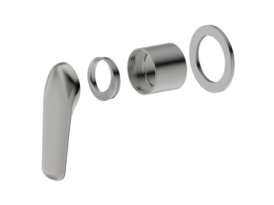 Sequoia Wall Shower / Bath Mixer Brushed Nickel Round Plate