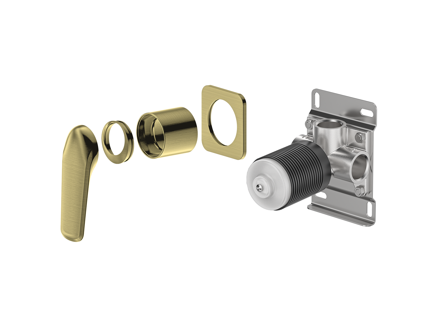 Sequoia Wall Shower / Bath Mixer Square Plate