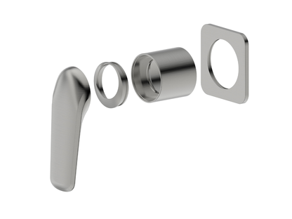 Sequoia Wall Shower / Bath Mixer Brushed Nickel Square Plate