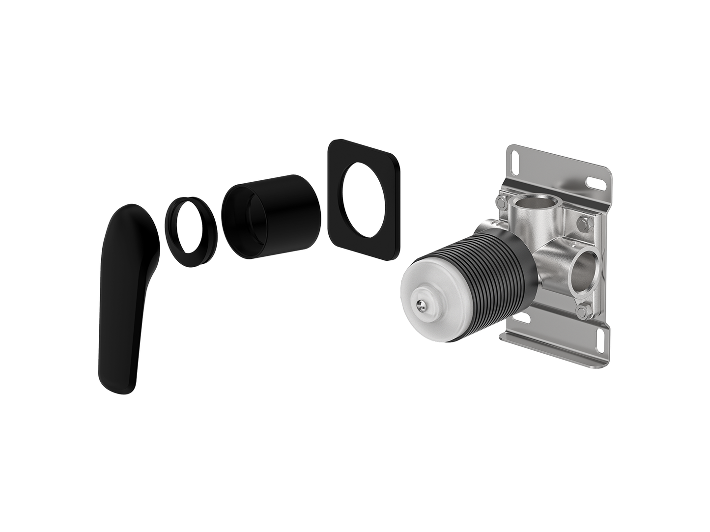 Sequoia Wall Shower / Bath Mixer Square Plate