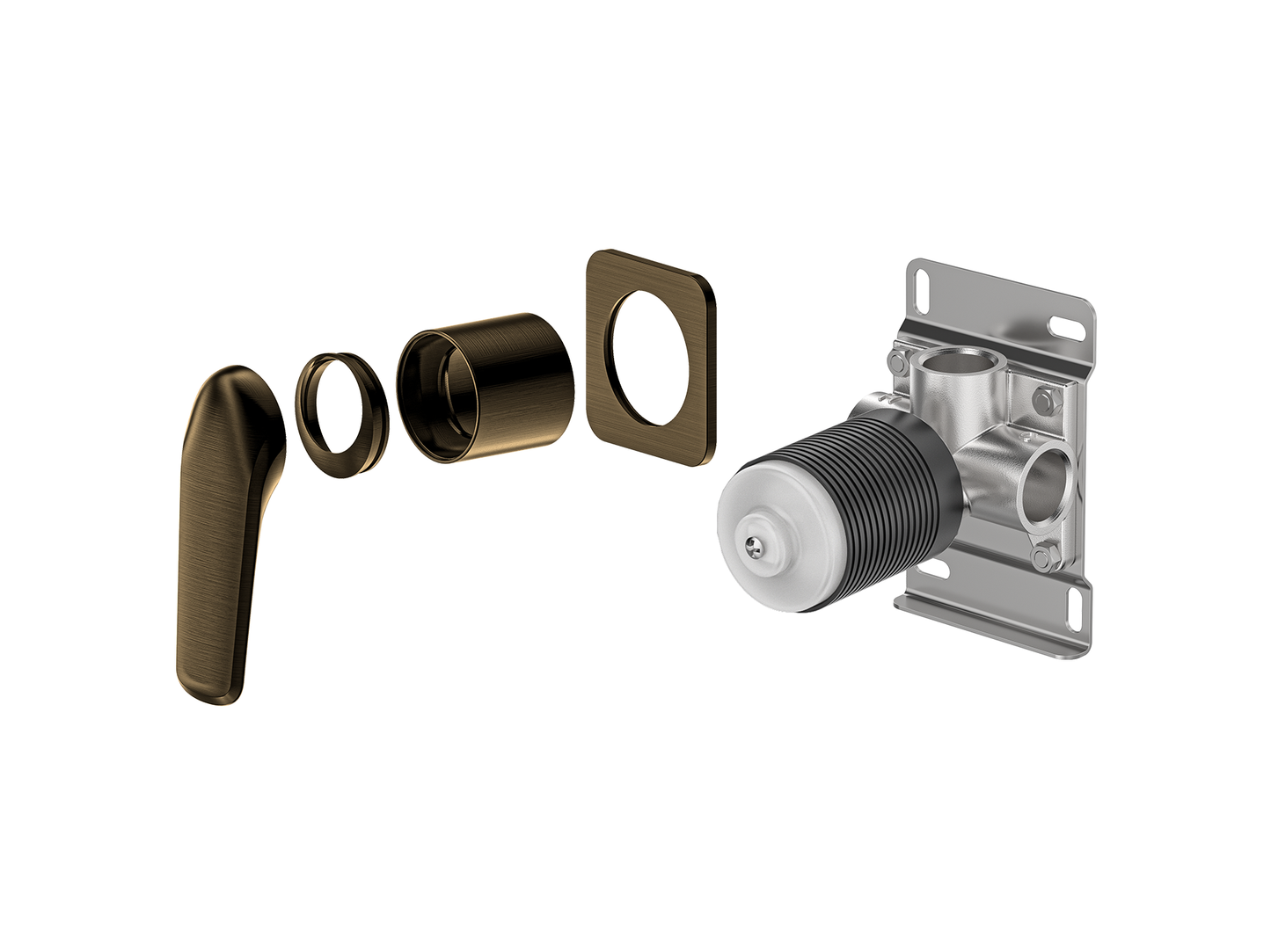 Sequoia Wall Shower / Bath Mixer Square Plate