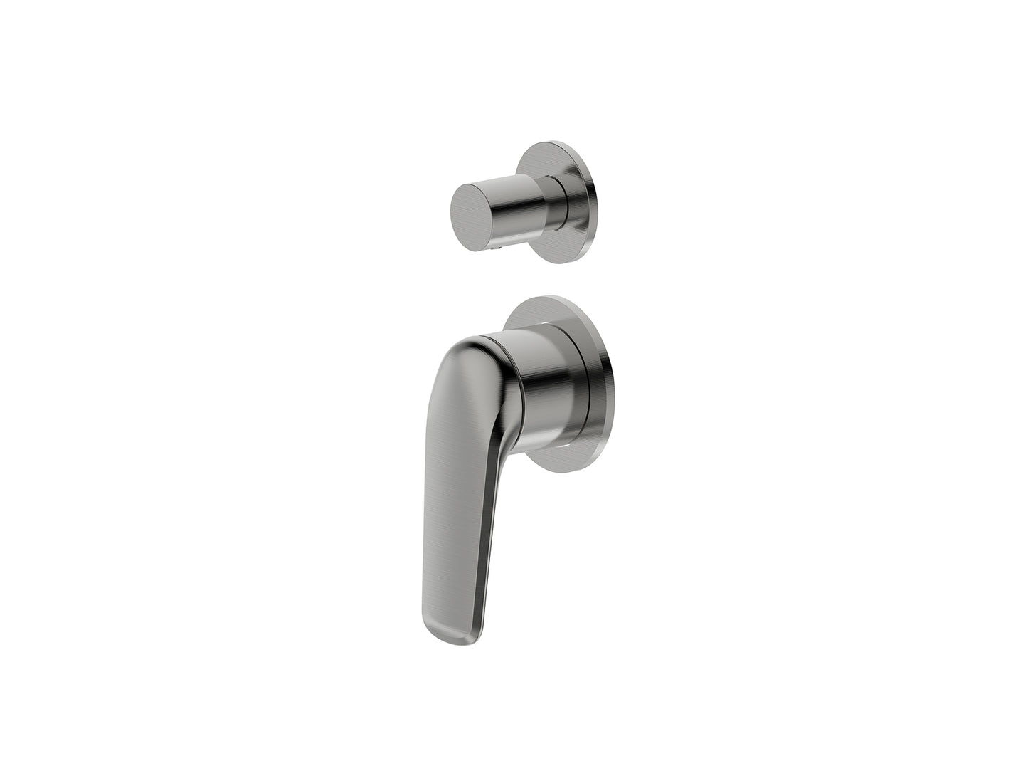 Sequoia Wall Diverter Shower / Bath Mixer Brushed Nickel Separate Plates