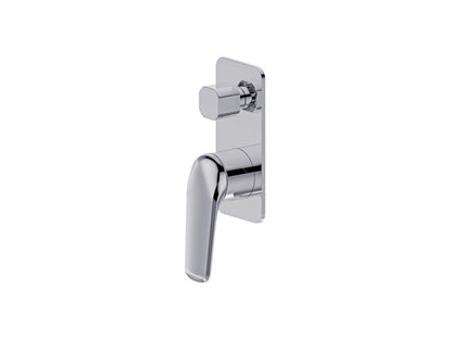 Sequoia Wall Diverter Shower / Bath Mixer Chrome Square Plate