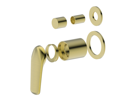 Sequoia Wall Diverter Shower / Bath Mixer Brushed Gold Separate Plates