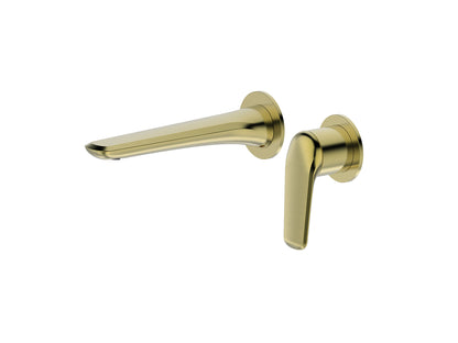 Sequoia Wall Basin/Bath Mixer Brushed Gold Separate Plates