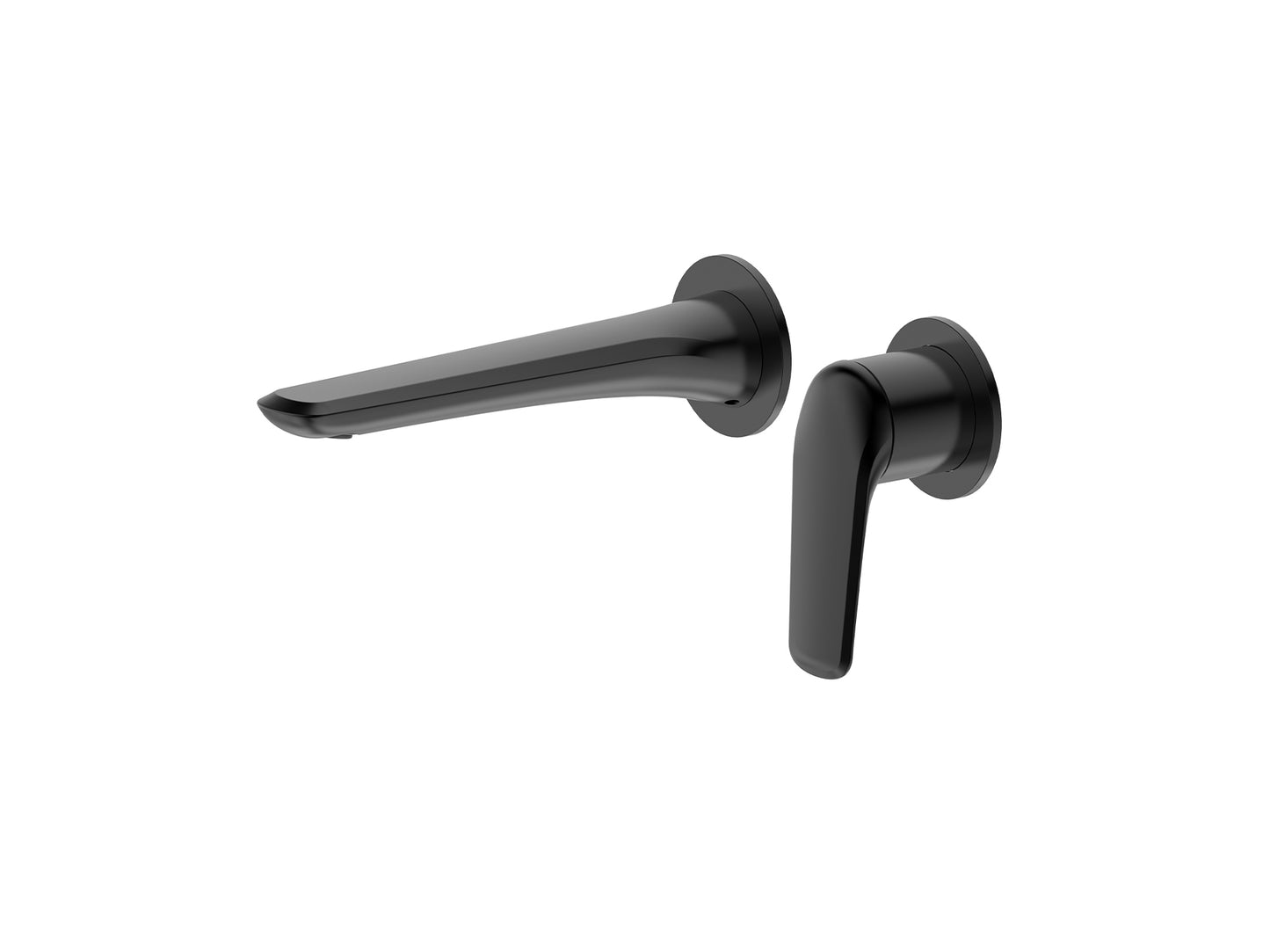 Sequoia Wall Basin/Bath Mixer Matte Black Separate Plates